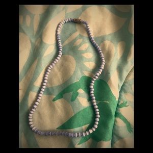 Baby blue beaded necklace